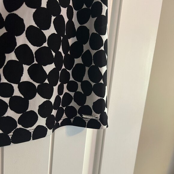 Calvin Klein Women's Polka Dot Black and White Shell Top Size XL - Picture 6 of 6